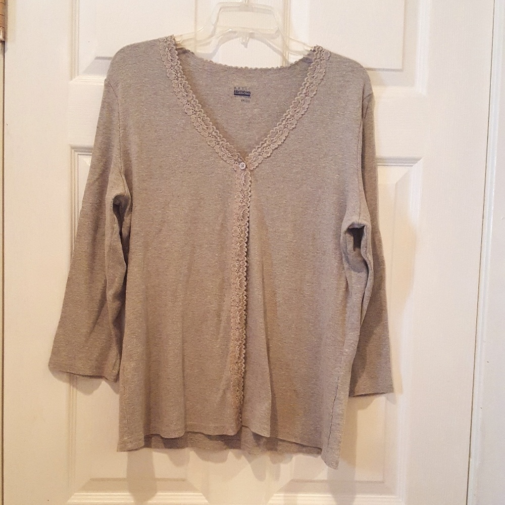 ❄SALE 40% OFF❄Basic Editions Grey Cardigan - XXL